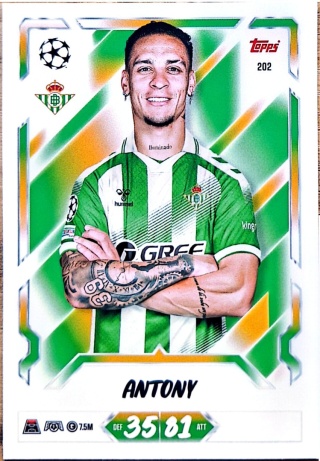 202 Antony Real Betis Base Match Attax 2026/27