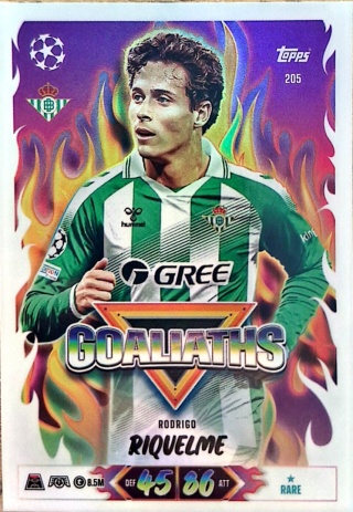 205 Rodrigo Riquelme Real Betis Goaliaths Match Attax 2026/27