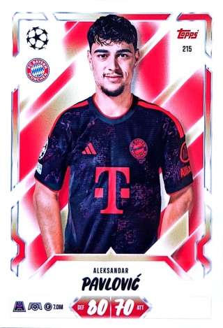 215 Aleksandar Pavlović FC Bayern Base Match Attax 2026/27
