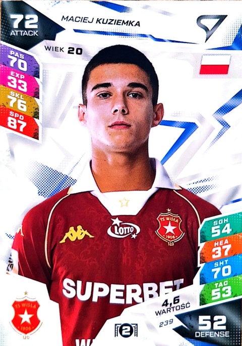 239 Maciej Kuziemka Wisła Kraków Sportzoo Duel PKO BP Ekstraklasa 2026/27