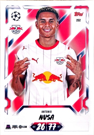 252 Antonio Nusa RB Leipzig Base Match Attax 2026/27