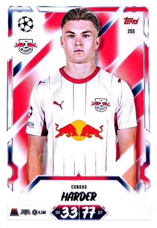 255 Conrad Harder RB Leipzig Base Match Attax 2026/27