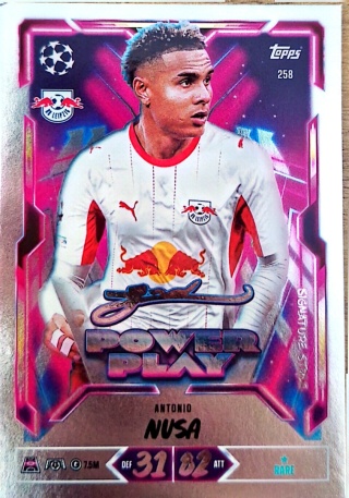 258 Antonio Nusa RB Leipzig Power Play Signature Style Match Attax 2026/27