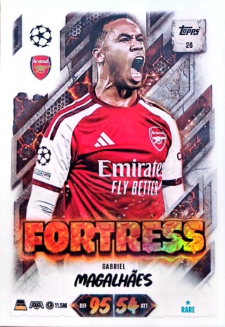 26 Gabriel Magalhães Arsenal Fortress Match Attax 2026/27