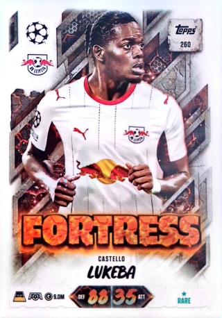 260 Castello Lukeba RB Leipzig Fortress Match Attax 2026/27