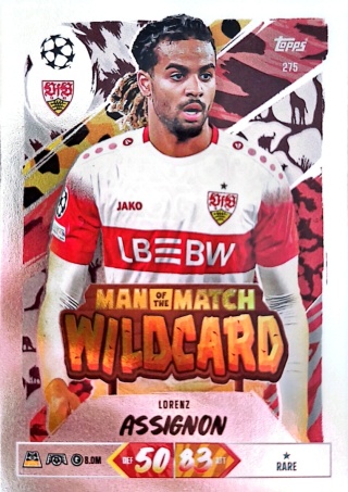 275 Lorenz Assignon VfB Stuttgart Man of the Match Wildcard Match Attax 2026/27