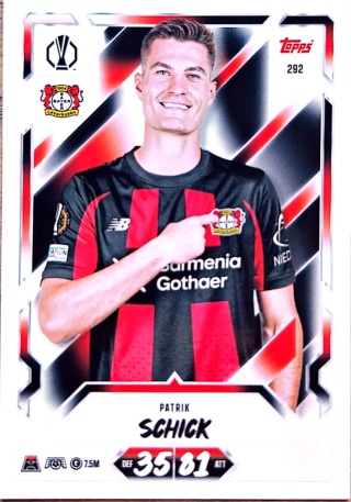292 Patrik Schick Leverkusen Base Match Attax 2026/27