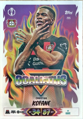 295 Christian Kofane Leverkusen Goaliaths Match Attax 2026/27