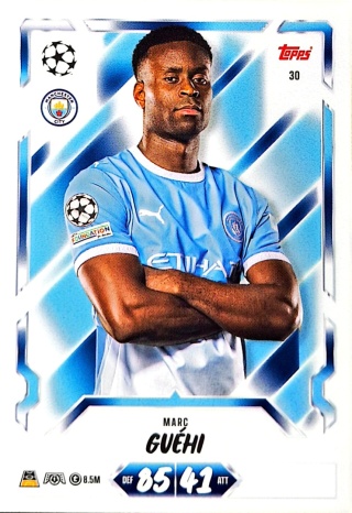 30 Marc Guéhi Manchester City Base Match Attax 2026/27