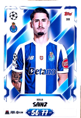 308 Borja Sainz FC Porto Base Match Attax 2026/27