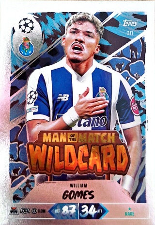 311 William Gomes FC Porto Man of the Match Wildcard Match Attax 2026/27