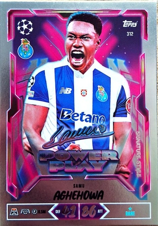 312 Samu Aghehowa FC Porto Power Play Signature Style Match Attax 2026/27