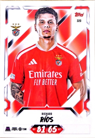 320 Richard Ríos SL Benfica Base Match Attax 2026/27