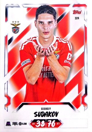 324 Georgiy Sudakov SL Benfica Base Match Attax 2026/27