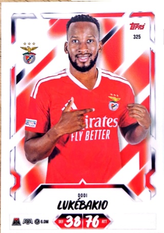 325 Dodi Lukebakio SL Benfica Base Match Attax 2026/27