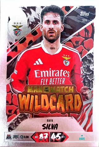 329 Rafa Silva SL Benfica Man of the Match Wildcard Match Attax 2026/27