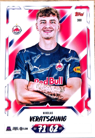 360 Nikolas Veratschnig FC Salzburg Base Match Attax 2026/27