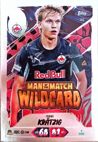 365 Frans Krätzig FC Salzburg Man of the Match Wildcard Match Attax 2026/27