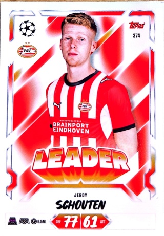 374 Jerdy Schouten PSV Eindhoven Leader Match Attax 2026/27