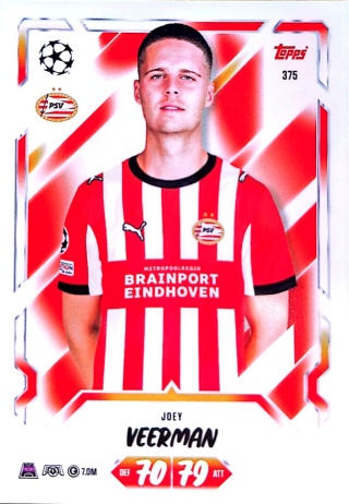 375 Joey Veerman PSV Eindhoven Base Match Attax 2026/27