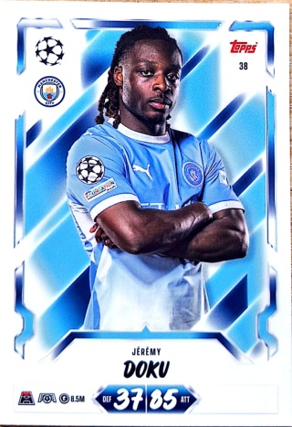 38 Jérémy Doku Manchester City Base Match Attax 2026/27