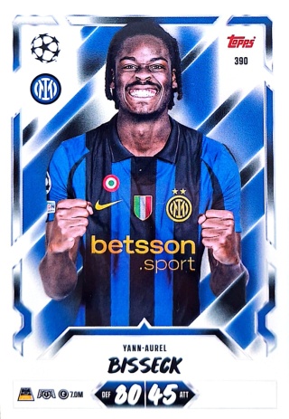 390 Yann-Aurel Bisseck Inter Base Match Attax 2026/27