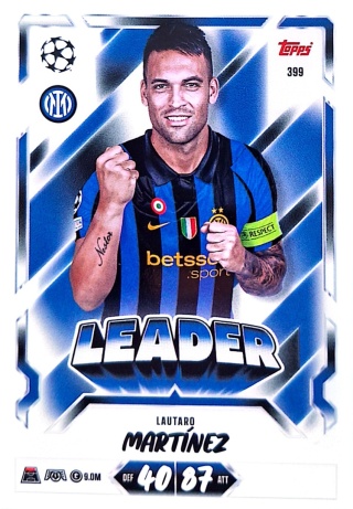 399 Lautaro Martínez Inter Leader Match Attax 2026/27