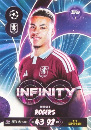 4 Morgan Rogers Aston Villa Infinity Match Attax 2026/27