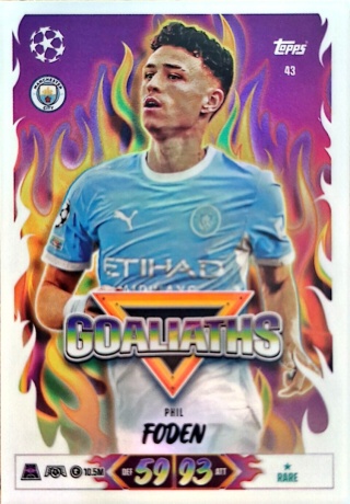 43 Phil Foden Manchester City Goaliaths Match Attax 2026/27