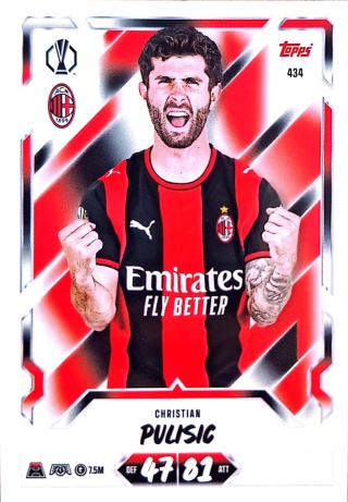 434 Christian Pulisic AC Milan Base Match Attax 2026/27