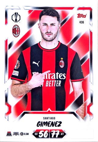 436 Santiago Giménez AC Milan Base Match Attax 2026/27