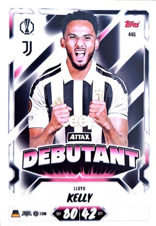 445 Lloyd Kelly Juventus Attax Debutant Match Attax 2026/27