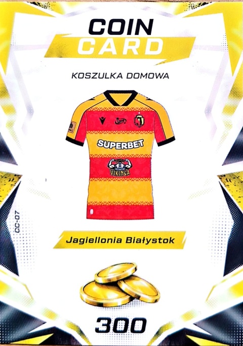 CC-07 Coin Card Koszulka Domowa Jagiellonia Białystok Sportzoo Duel PKO BP Ekstraklasa 2026/27