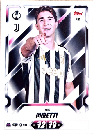 451 Fabio Miretti Juventus Base Match Attax 2026/27