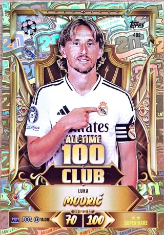 482 Luka Modrić Real Madryt All-Time 100 Club Match Attax 2026/27