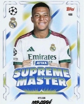488 Kylian Mbappé Real Madryt Supreme Master Match Attax 2026/27