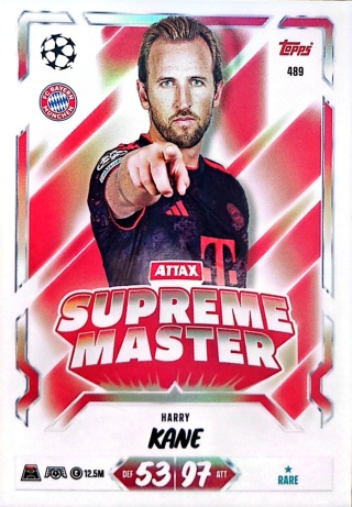 489 Harry Kane FC Bayern Supreme Master Match Attax 2026/27