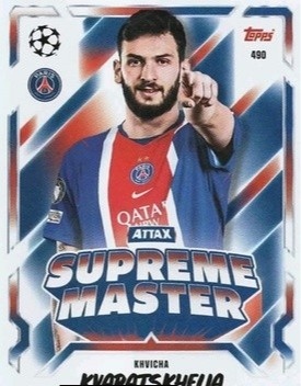 490 Khvicha Kvaratskhelia PSG Supreme Master Match Attax 2026/27