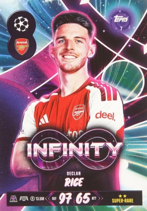 7 Declan Rice Arsenal Infinity Match Attax 2026/27