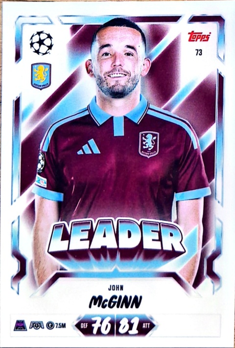 73 John McGinn Aston Villa Attax Leader Match Attax 2026/27