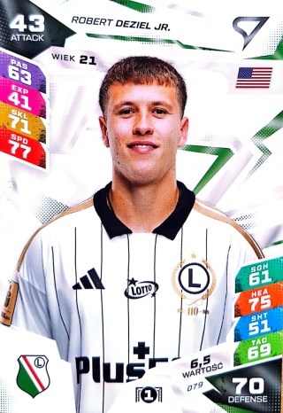 79 Robert Deziel Jr. Legia Warszawa Sportzoo Duel PKO BP Ekstraklasa 2026/27