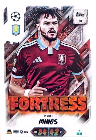 80 Tyrone Mings Aston Villa Fortress Match Attax 2026/27