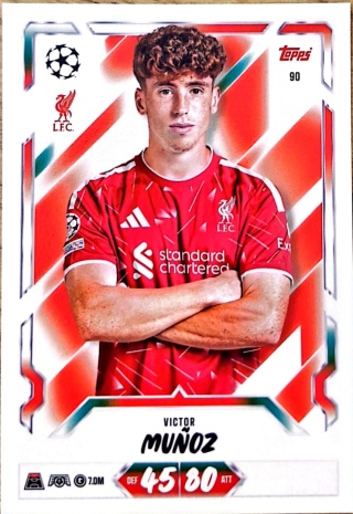 90 Victor Muñoz Liverpool Base Match Attax 2026/27