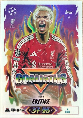 97 Hugo Ekitiké Liverpool Goaliaths Match Attax 2026/27