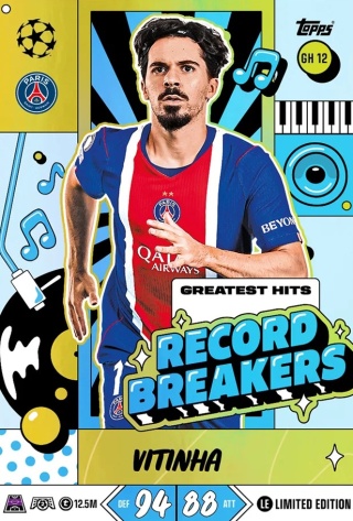 GH12 Vitinha PSG Limited Edition Record Breakers Match Attax 2026/27