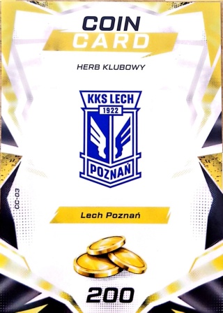 CC-03 Coin Card Herb Klubowy Lech Poznań Sportzoo Duel PKO BP Ekstraklasa 2026/27