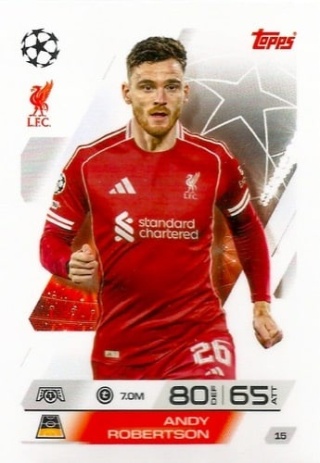15 Andy Robertson Liverpool Base Match Attax 2025/26