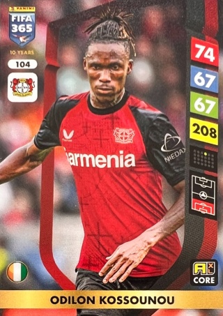 104 Odilon Kossounou Bayer Leverkusen Core FIFA 365 2025