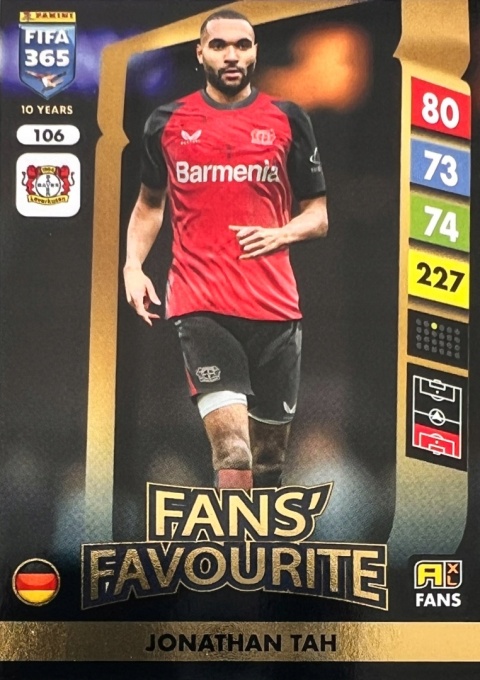 106 Jonathan Tah Bayer Leverkusen Fans’ Favourite FIFA 365 2025