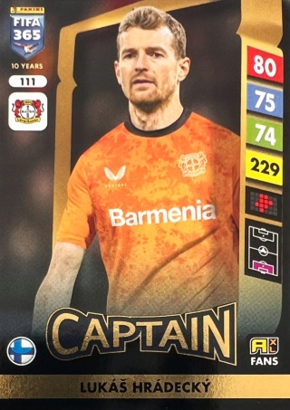 111 Lukáš Hrádecký Bayer Leverkusen Core Captain FIFA 365 2025
